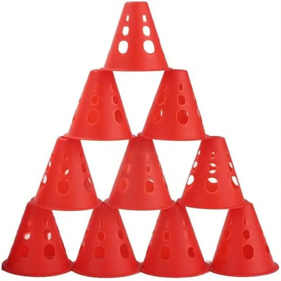 10pcs Wind blocking boards with holes, ice skating practice track guardrails, traffic cones
