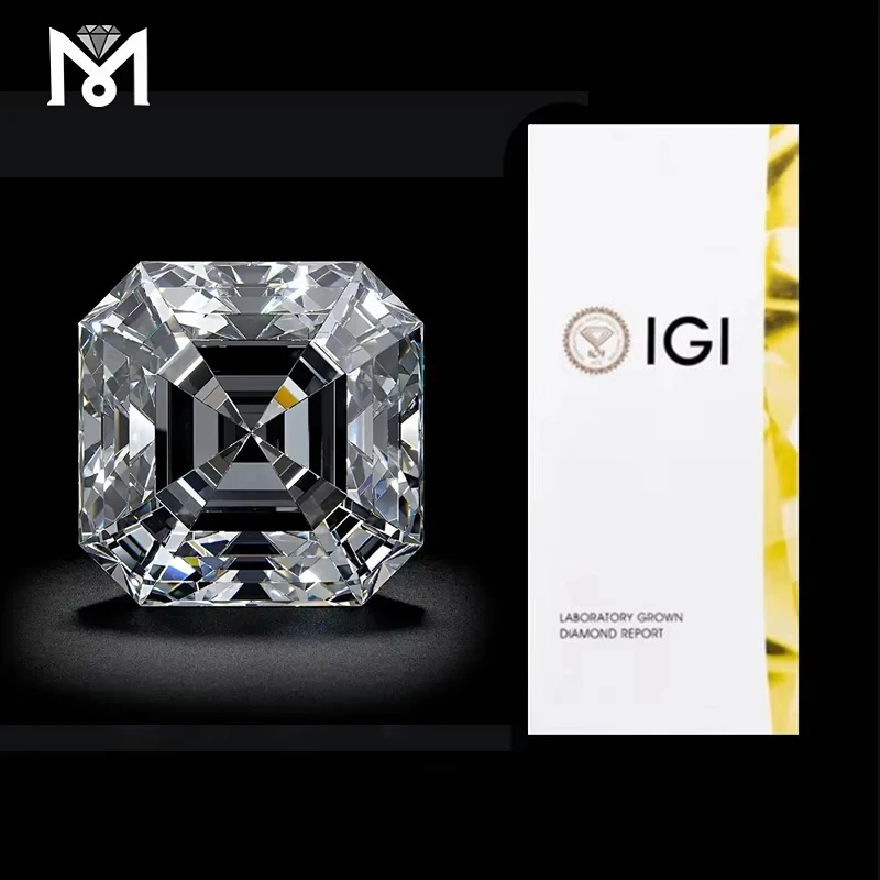 1ct 1.5ct 2ct 2.5ct 3ct 5ct Asscher Cut Lab Grown Diamond With IGI certificate HPHT CVD Fancy Shape Diamond Wholesale