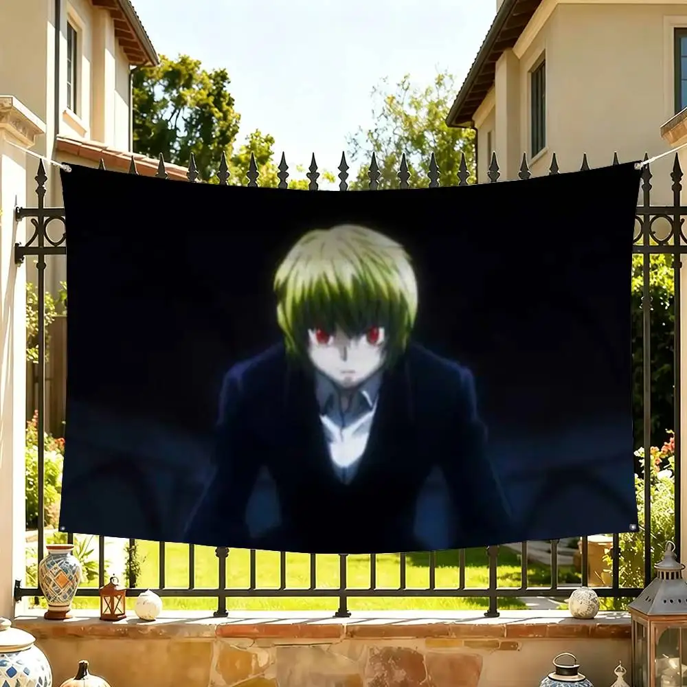 Kurapika Hunterpedia Flags Wall Hanging Tapestry Outdoor Garage Room Decorative flag Background Blanket 6