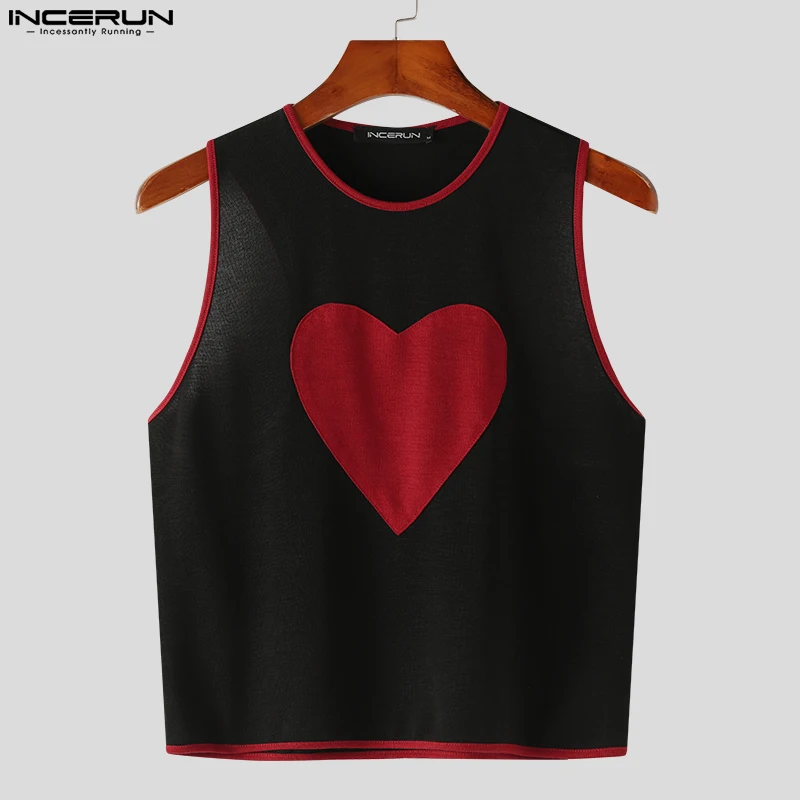 Men Tank Tops Patchwork O-neck Sleeveless Streetwear Fitness Casual Crop Tops 2023 Sexy Unisex Fashion Vests Men S-5XL INCERUN 7