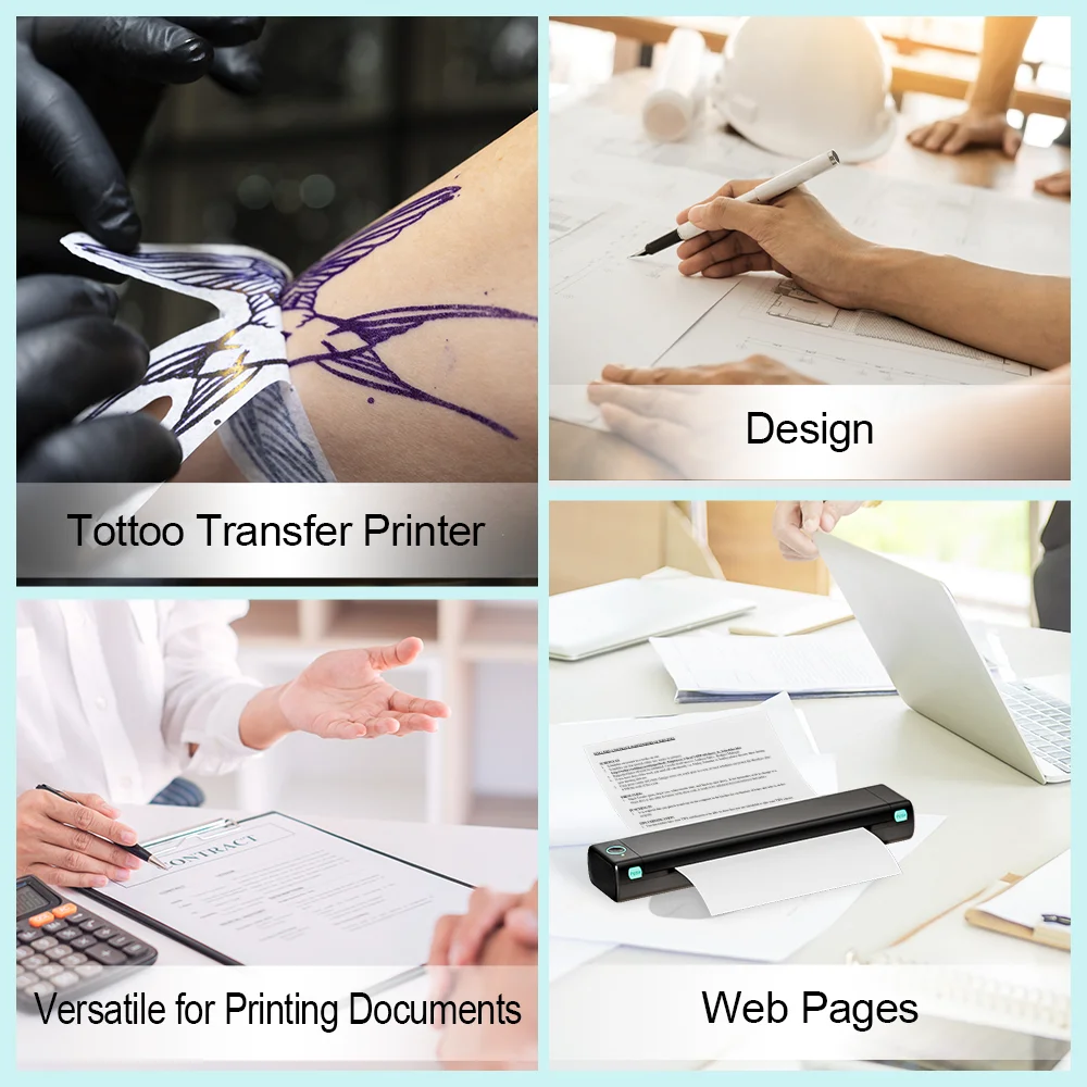 Tattoo Paper A4 Thermal Tattoo Transfer Printing Tattoo Printing Paper Works in Phomemo M08F-A4 Printer P831 Printer