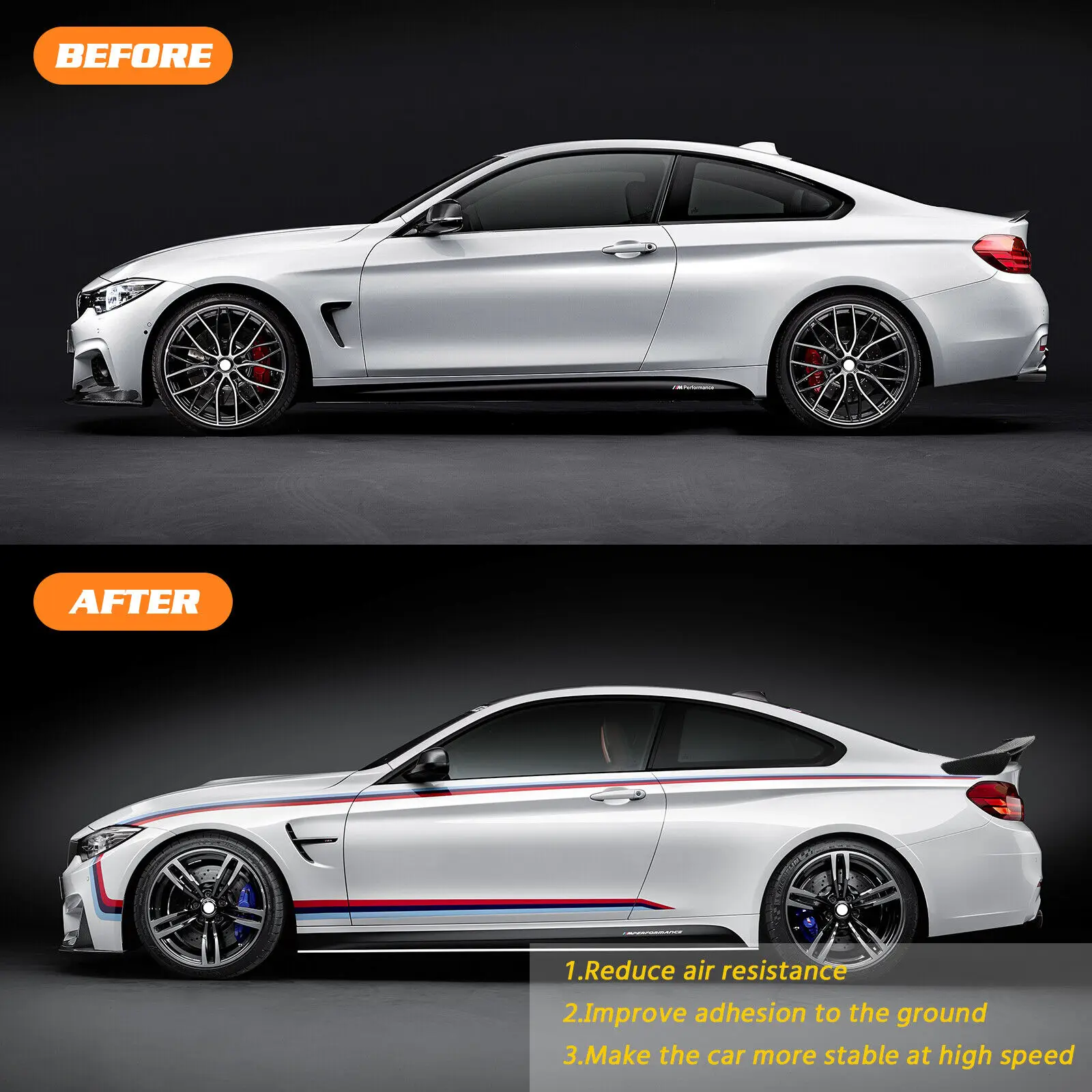 Suitable For BMW E90 F10 F30 Audi GT Style Sedans Universal Rear Trunk Spoiler Wing Body Kit Punch Free Installation Accessories