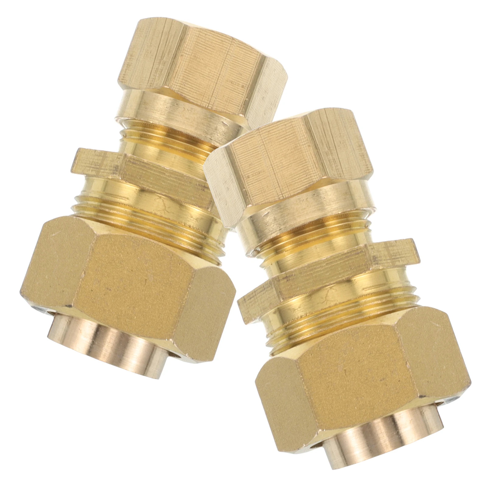 

2pcs Quick Connector Brass Compression Fitting Coupling Pipe Adapter for Brake Line High Efficiency Leak Proof Durability Pure