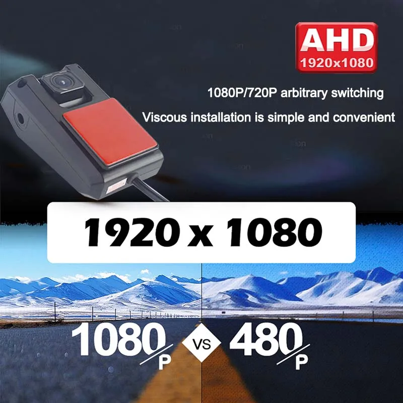 AHD Paste Windshield Front Truck Parking Backup Camera 1080/720P Vehicle Rear View Image For Car/Trailer/Pickups/Bus/Van/Rv/Rorn