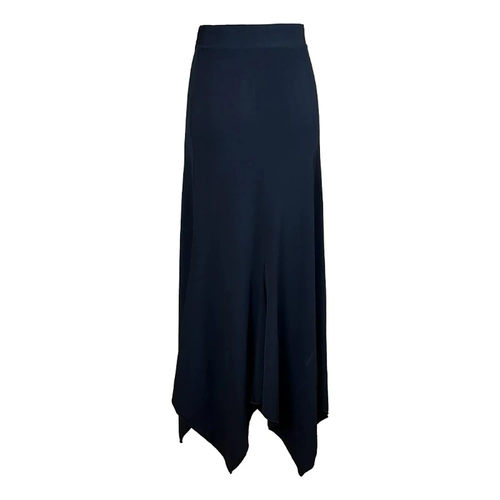 Women High Waist Irregular Hem Ballroom Dance Long Skirt Black Flowy Split Maxi Skirt Modern Waltz Tango Competition Dancewear view 3