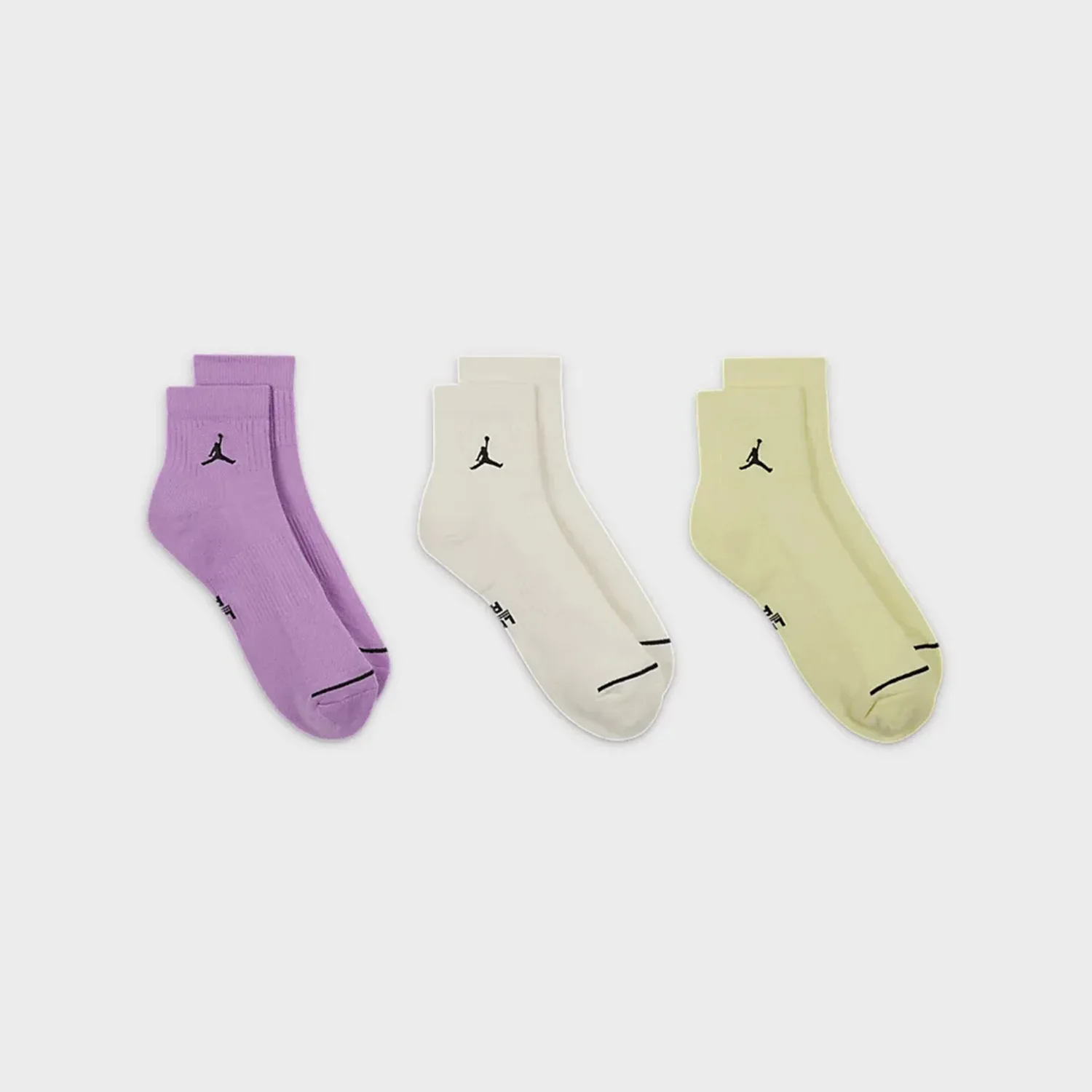 Nike Genuine JORDAN Men's and Women's Breathable Sports Socks Three Pair Set DX9655-908 view 3