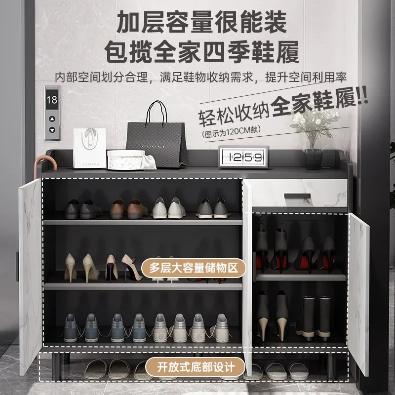 for Shoe Cabinet Large Capacity Multi-layer Integrated Entrance Storage Rack for Home Entryway Building Exterior Door