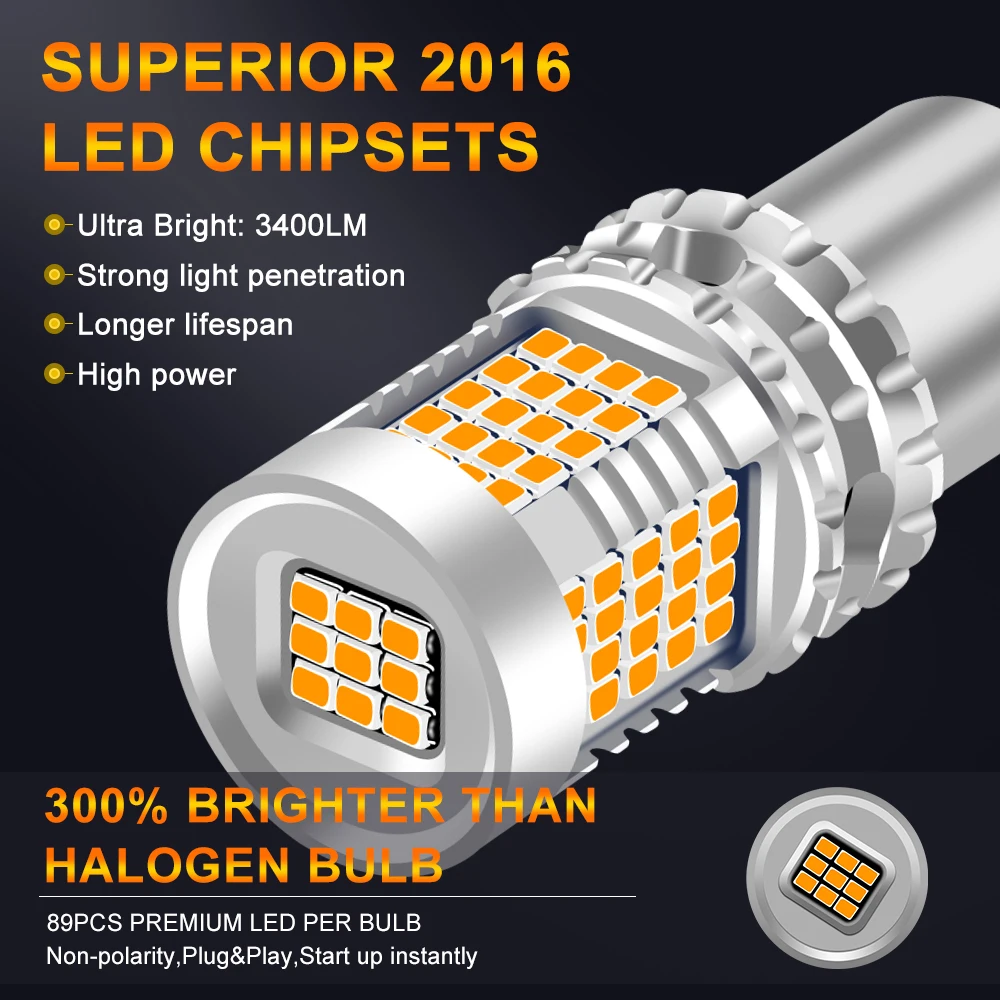 1PC Car LED CANBUS For 1156 BAU15S BA15S Retrofit Turn Signal Light 1157 BAY15D 3156 3157 T25 7440 7443 T20 Reversing Lamp Bulb