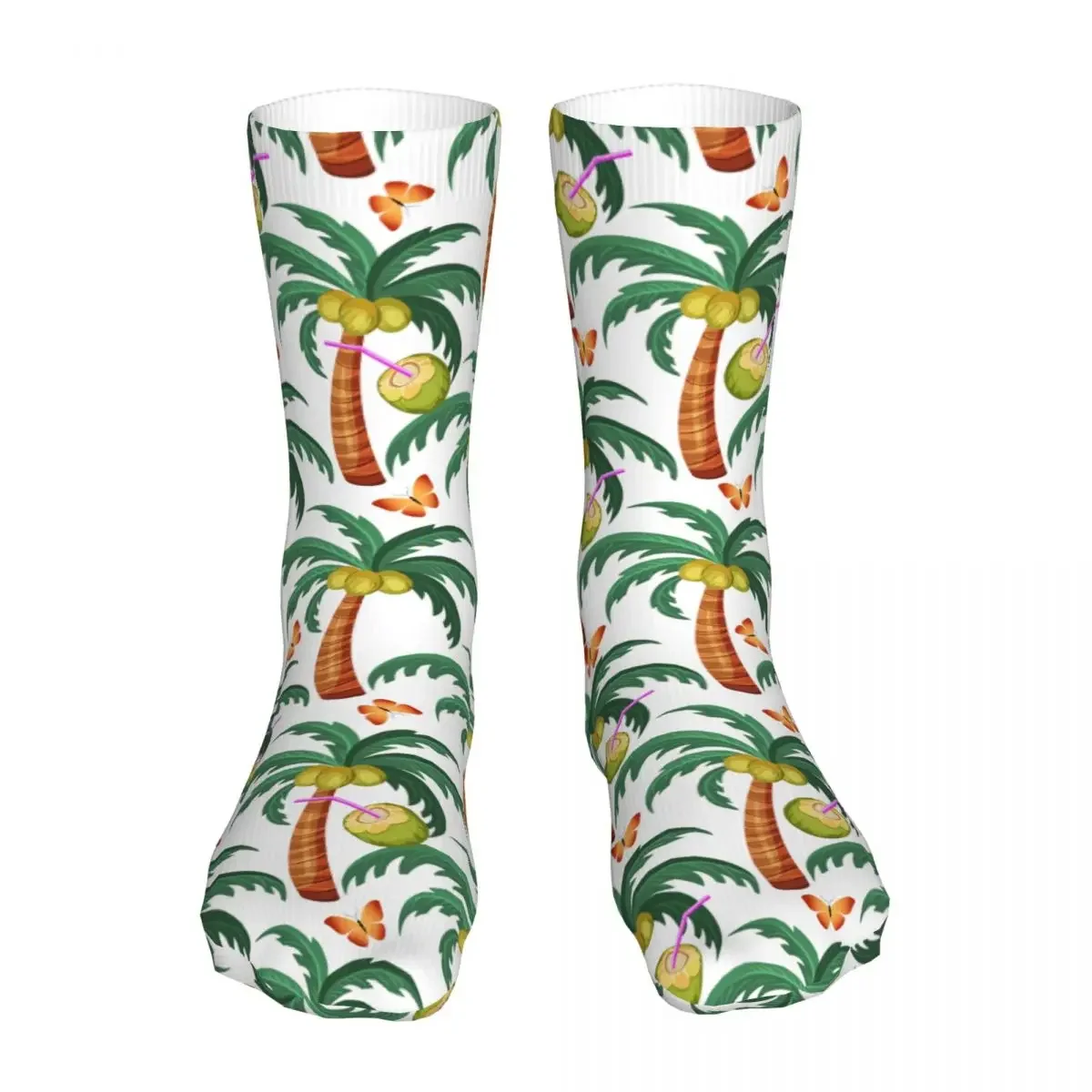 Men Sport Tropical Palm Trees Socks Cotton Compression Woman Socks