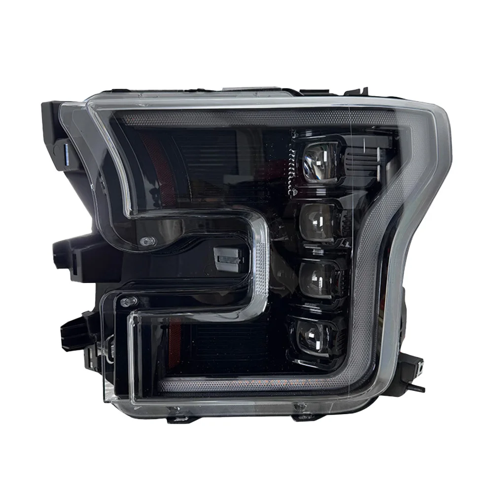 

Передние фары для квадроциклов и UTV, для Ford Raptor F150 2015-2020, светодиодные автофары в сборе, модернизированные, с анимацией запуска, 4 линзы-проектора, аксессуары