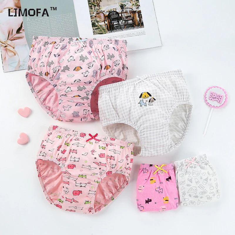 

LJMOFA 5Pcs Underwear Panties 2-14T Girls Briefs Lingeries Cotton Shorts Underpants Unicorn Cartoon Cute Panty B161