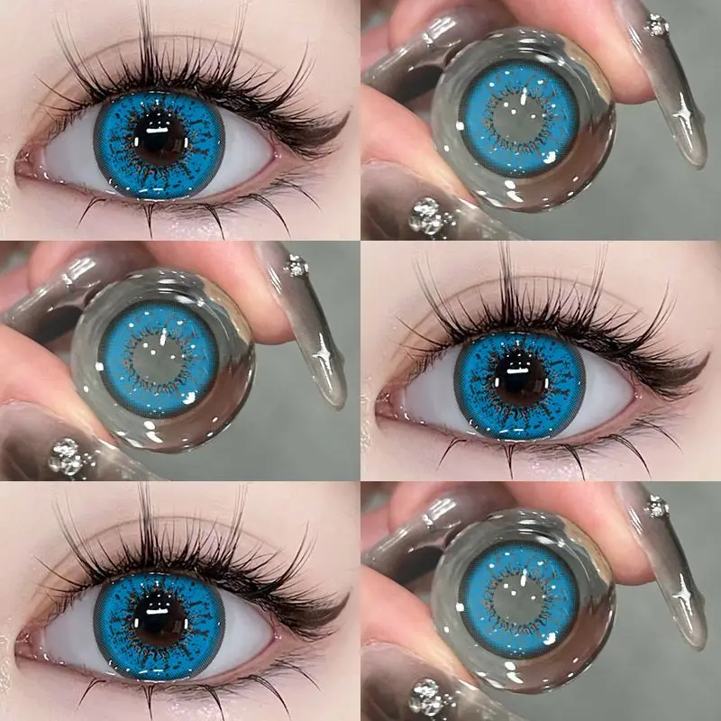 KSSEYE 2pcs Cosplay Anime Eyes Lenses for Eyes Yellow Brown Eye Lenses Halloween Colored Soft Beautiful Pupils New Fast Shipping