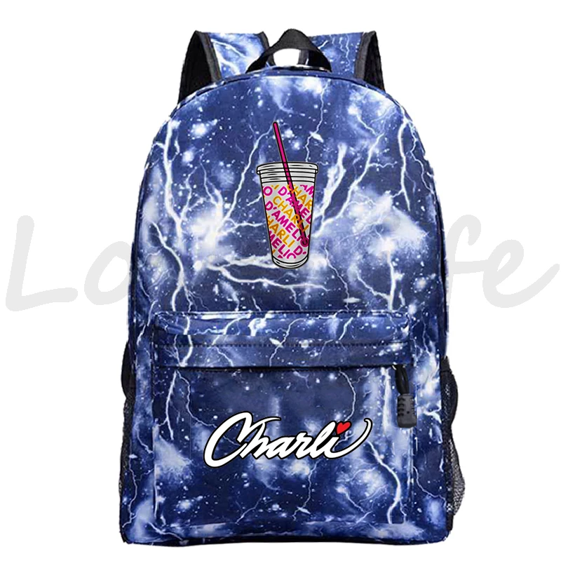 Mochila Charli Damelio Rugzak Vrouwelijke Rugzakken Casual Rugzakken School Book Tassen Voor Tienermeisjes Jongens Rugzak Schooltas