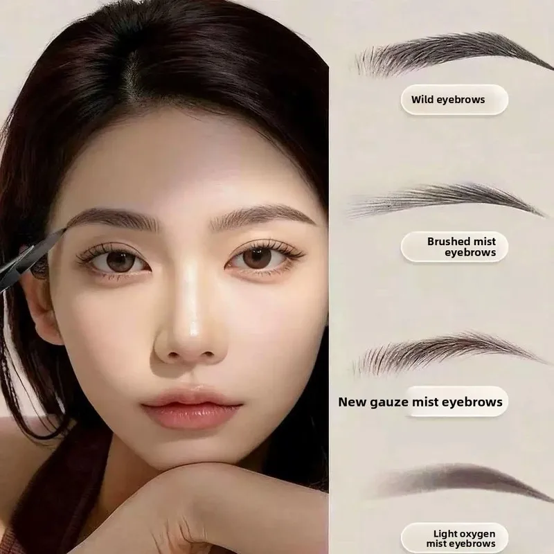Five-Color Spiral Eyebrow Brush & Pencil Dual-Ended Twist-Up Waterproof Smudge-Proof Triangular Eyebrow Pencil