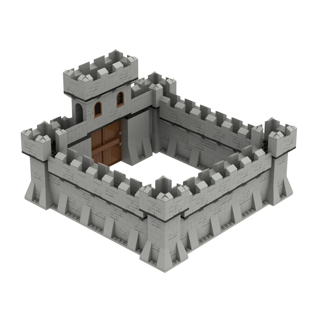 Middeleeuwse architectuur kasteel kleine deeltjes montage bouwstenen puzzel speelgoed model cadeauset ornament