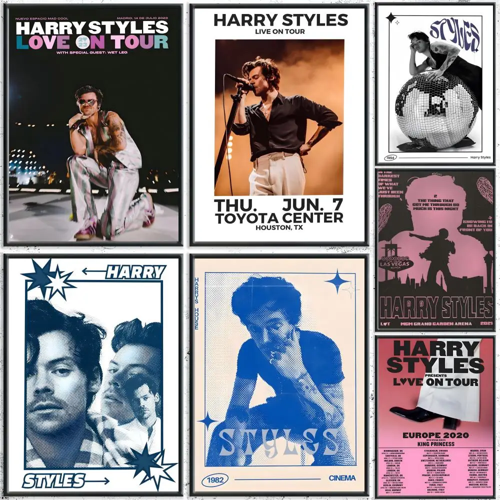 Hot H-Harry S-Styles Singer Painting Calligraphy HD Canvas Poster Crease Free Waterproof All Space Wall Decor