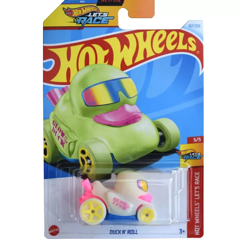 Hot Wheels-Modèle de voiture de circulation automobile en alliage pour garçons, jouet de moto, Mercury, Mazda, Dodge Charger, Honda, Duck Roll,