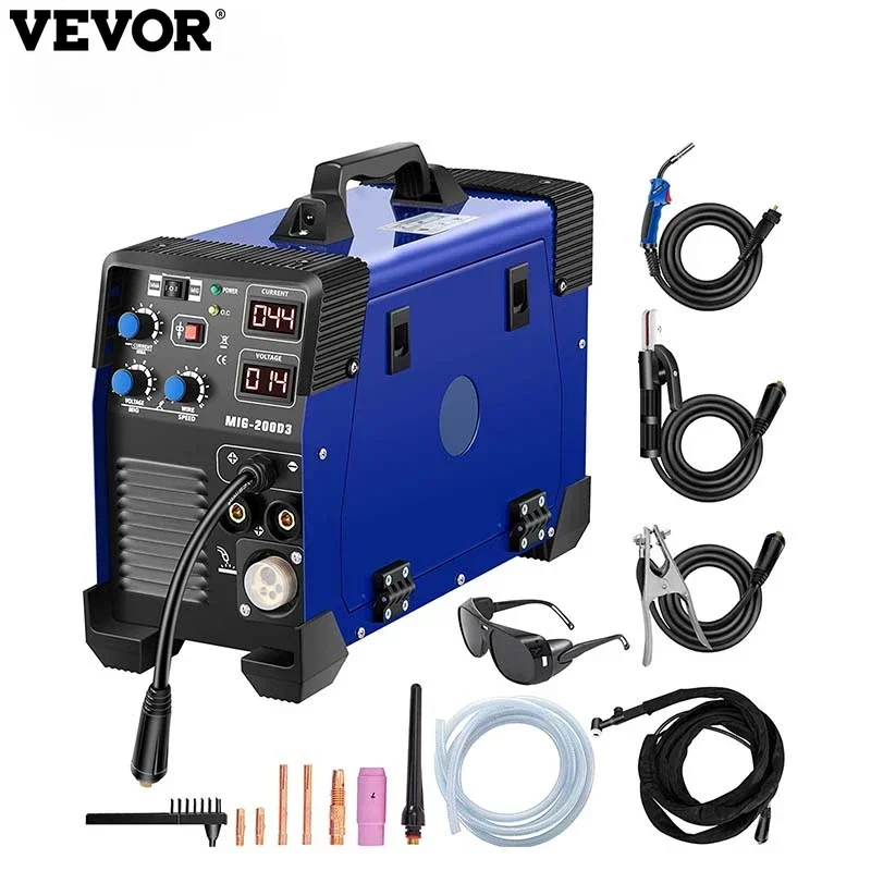 VEVOR 3 en 1 ChlorWelder Machine MIG/MMA/ TIG-200 Inverter Welder 200Amp ChlorSpot Welder Acier et