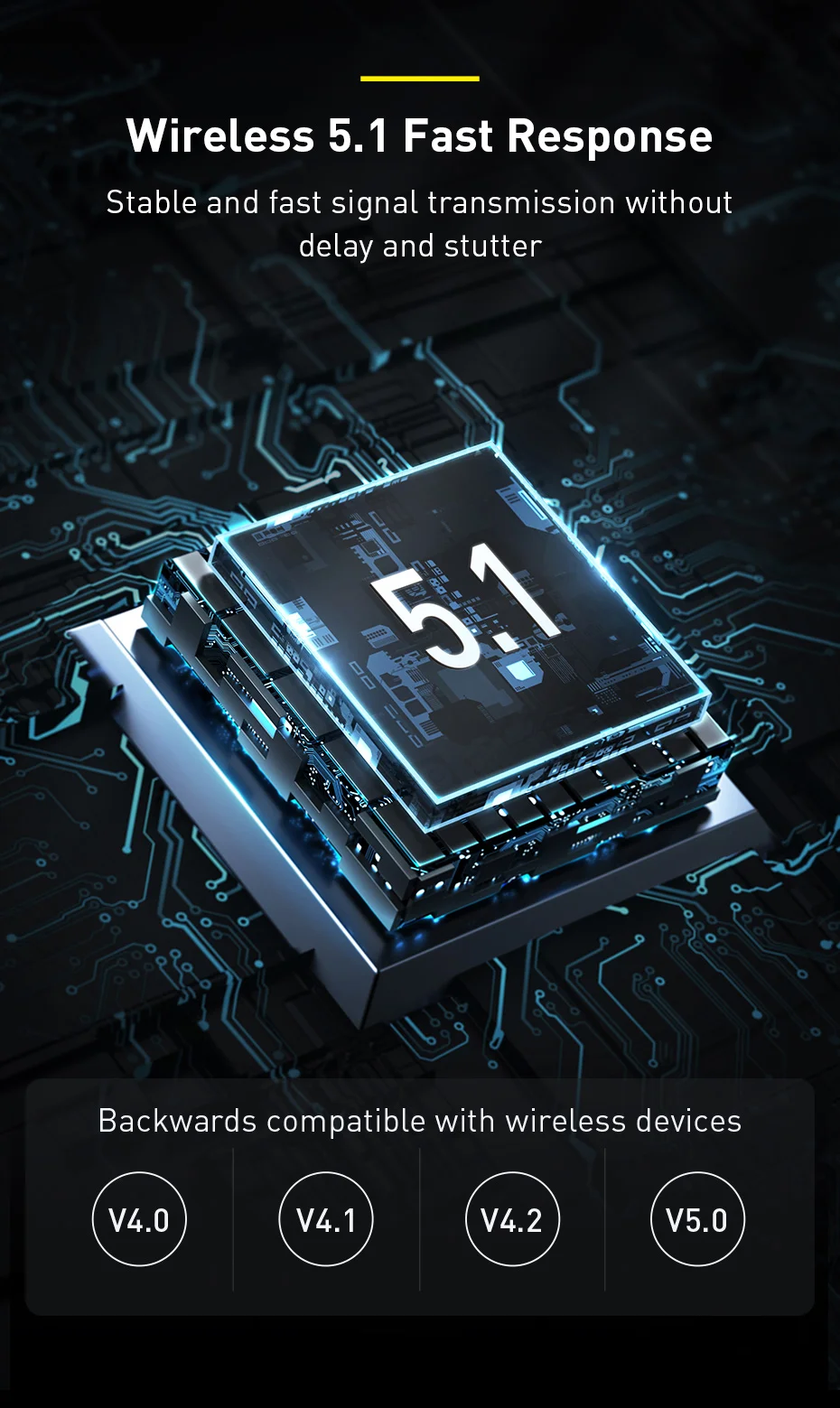 Baseus Adaptor Bluetooth USB Bluetooth 5.1 Pemancar Penerima Audio Musik untuk Speaker PC Laptop Mouse Nirkabel Pemancar USB