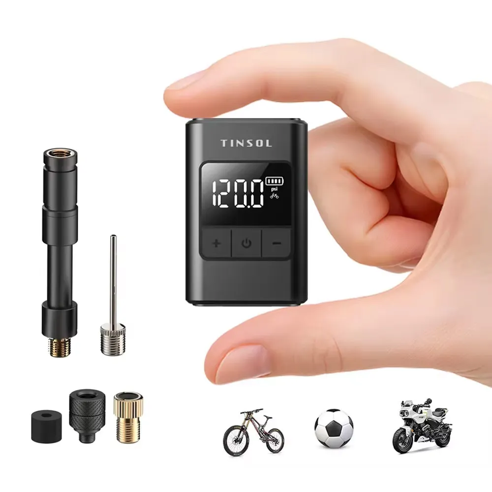 120PSI Mini Bike Pump Smart Wireless Air Pump Compact and Portable Suitable for Bicycles, Motorcycles, and Ball Sports