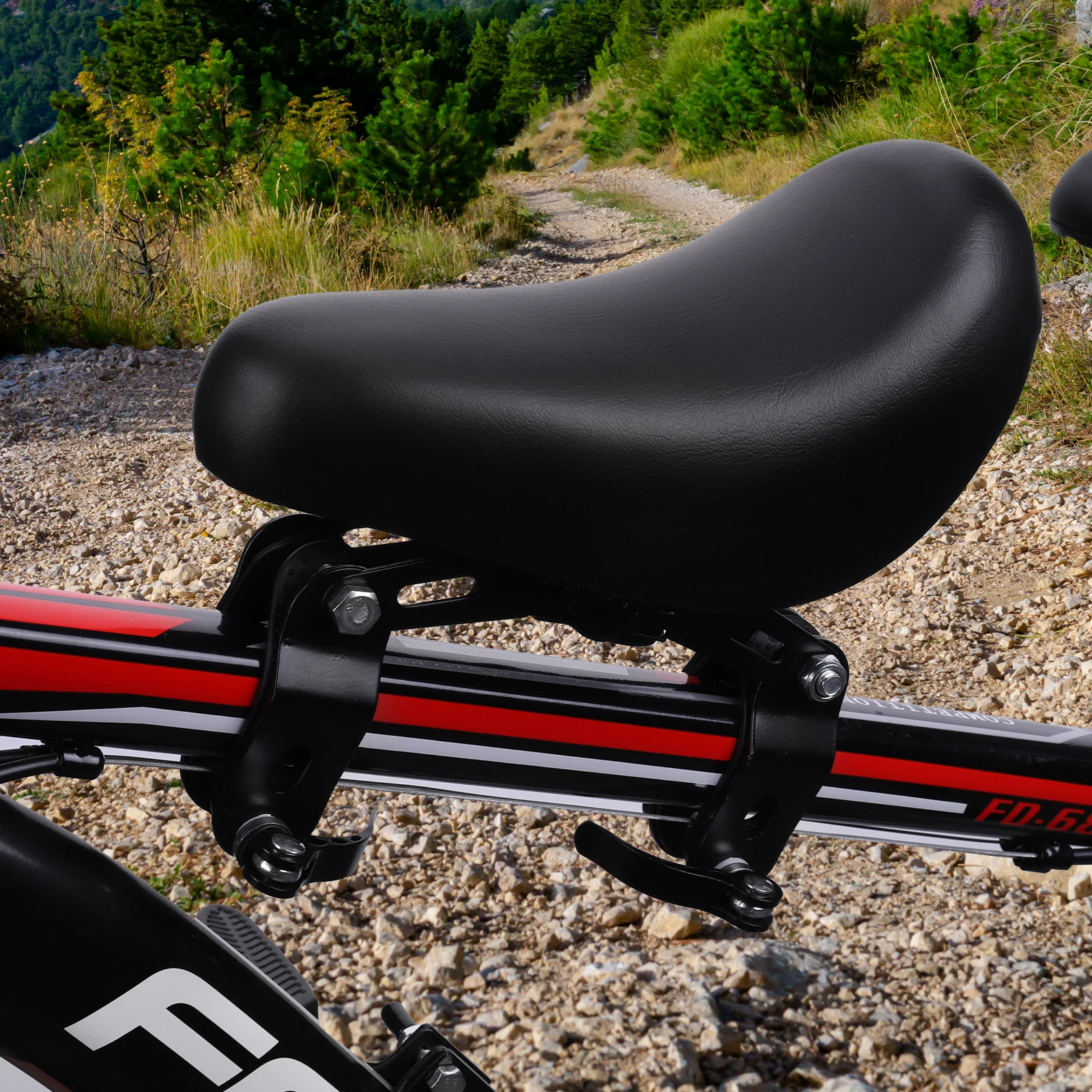 

Kids Bike Seat Handlebars Foot Pedals Set Front Mounted Bicycle Seats for Children Mountain Bike Child Seat Kids Bike Saddle