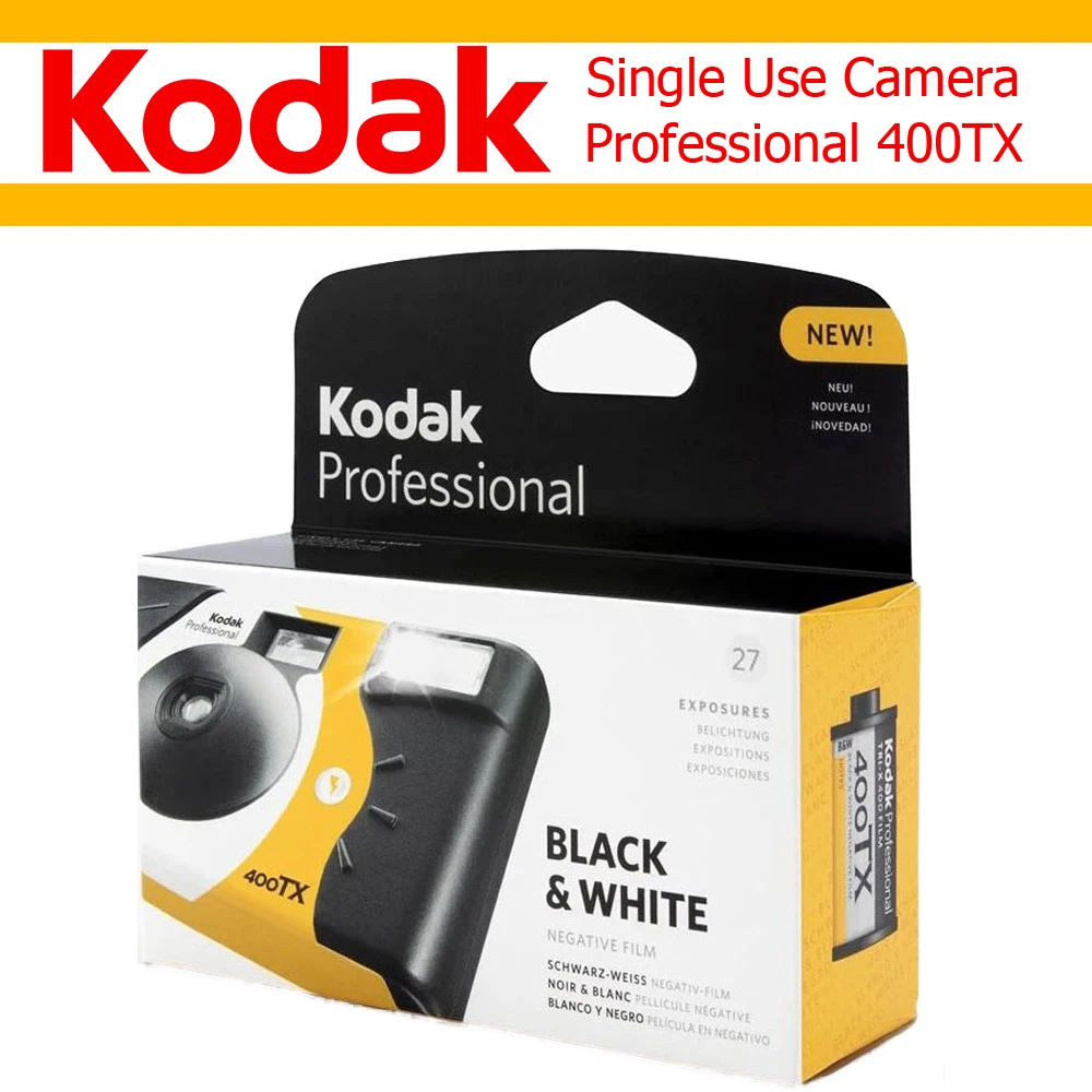 New 27 Photos Kodak Professional 400TX B&W + Fun Saver Single Use Camera One Time Disposable ilm Camera (Expiry date 2024-10)