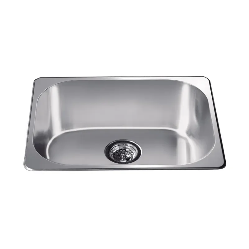 for 304 Stainless Steel Single Sink Brushed Kitchen Vegetable Basin for Table Balcony Courtyard