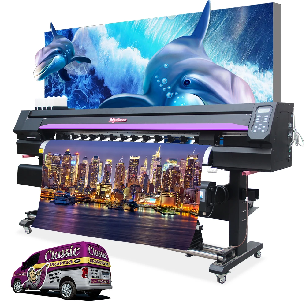 Products subject to negotiationCheap price digital1.8m large format printer i3200 xp600 head eco solvent printer sticker paper