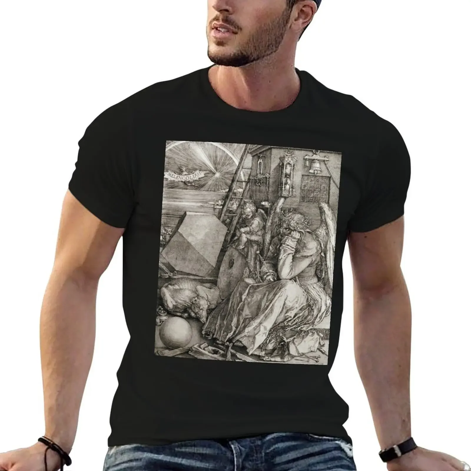 Albrecht Durer - Melancholia T-Shirt quick-drying sublime boys animal print mens clothing