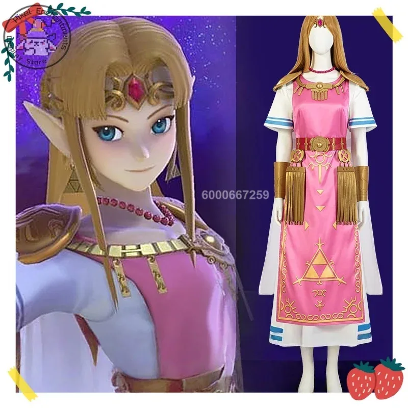 فستان تنكري مستوحى من لعبة Princess Zelda PGEM للمدينة الرئيسية، ملابس لعب الأدوار للحفلات الهزلية؛ 5، م. #2
