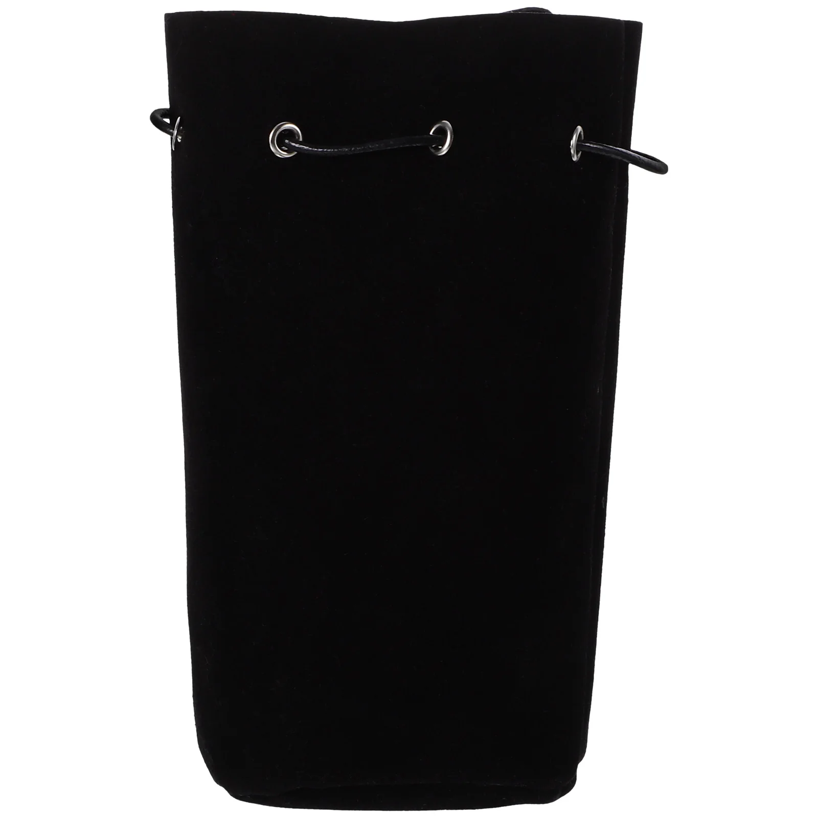 

Medieval Renaissance Suede Drawstring Bucket Bag Cosplay Waist Purse Black Safe Material Multi Functional Storage