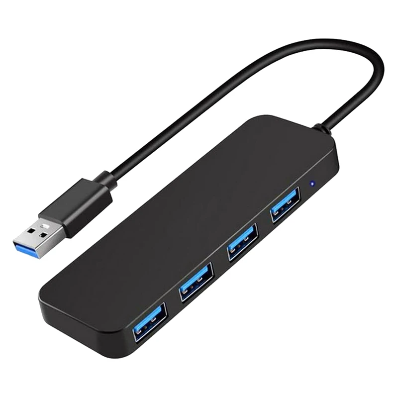 4 Ports USB Hub, USB 3.0 Hub USB Splitter USB Expander For Laptop, Flash Drive, HDD, Console, Printer, Camera,Keyboard