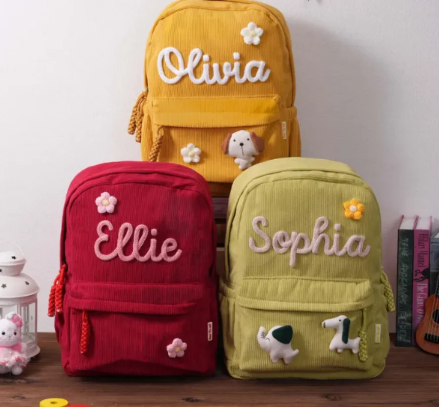 Personalized Kids Backpack, Custom Toddler Backpacks Birthday Gift, Kindergarten, Back to School Gift, Flower Girl Gift