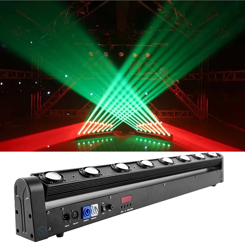 8x12W LED RGBW 4in1 Stage Moving Head Light DMX Hot Wheel Infinite Rotating Beam For KTV DJ Party Wedding