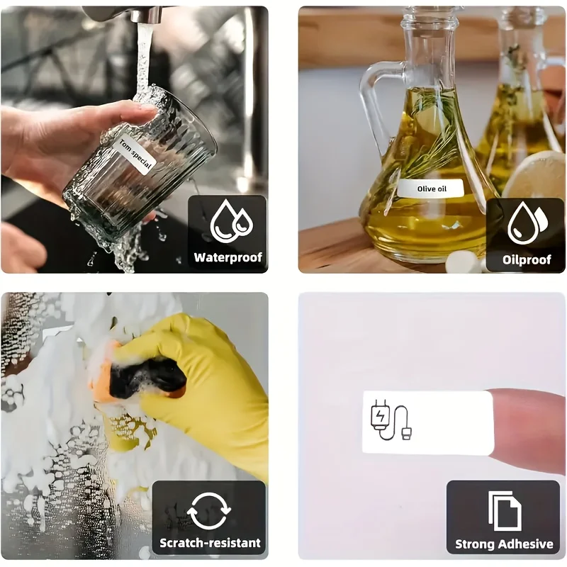 10 rotoli 12x40mm etichette termiche bianche 160/pre-taglio Q31 Q30 Q30S Q32 D35 D30 codice a barre ufficio logistica al dettaglio