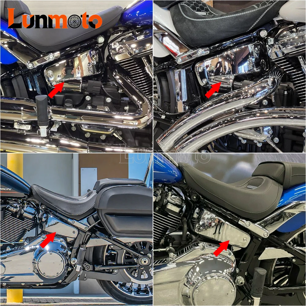 Motorcycle Battery Side Fairing Cover For Harley M8 Softail Breakout Fat Bob Sport Glide FXBR/S FXFB/S FLSB FXDR FLFB/S 2018-24