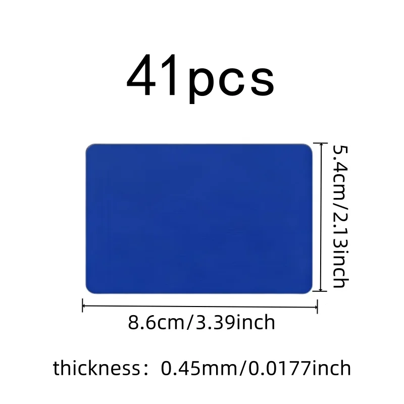 0.45mm Thin Lightweight.45mm.45mm Aluminum Cards, 41 pcs, Gift Name Cards, Durable Scratch Resistant for Metal ID Tags