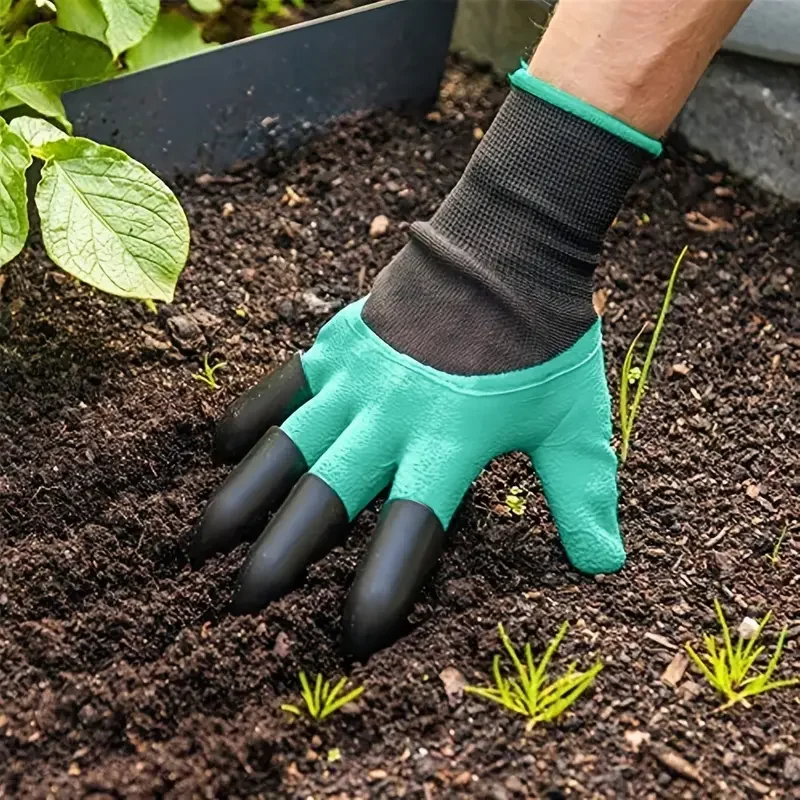 2 szt. Rękawice ogrodowe z pazurami dla kobiet i mężczyzn obie ręce ogrodnicze rękawice robocze rękawice ogrodowe praca na podwórku bezpieczna