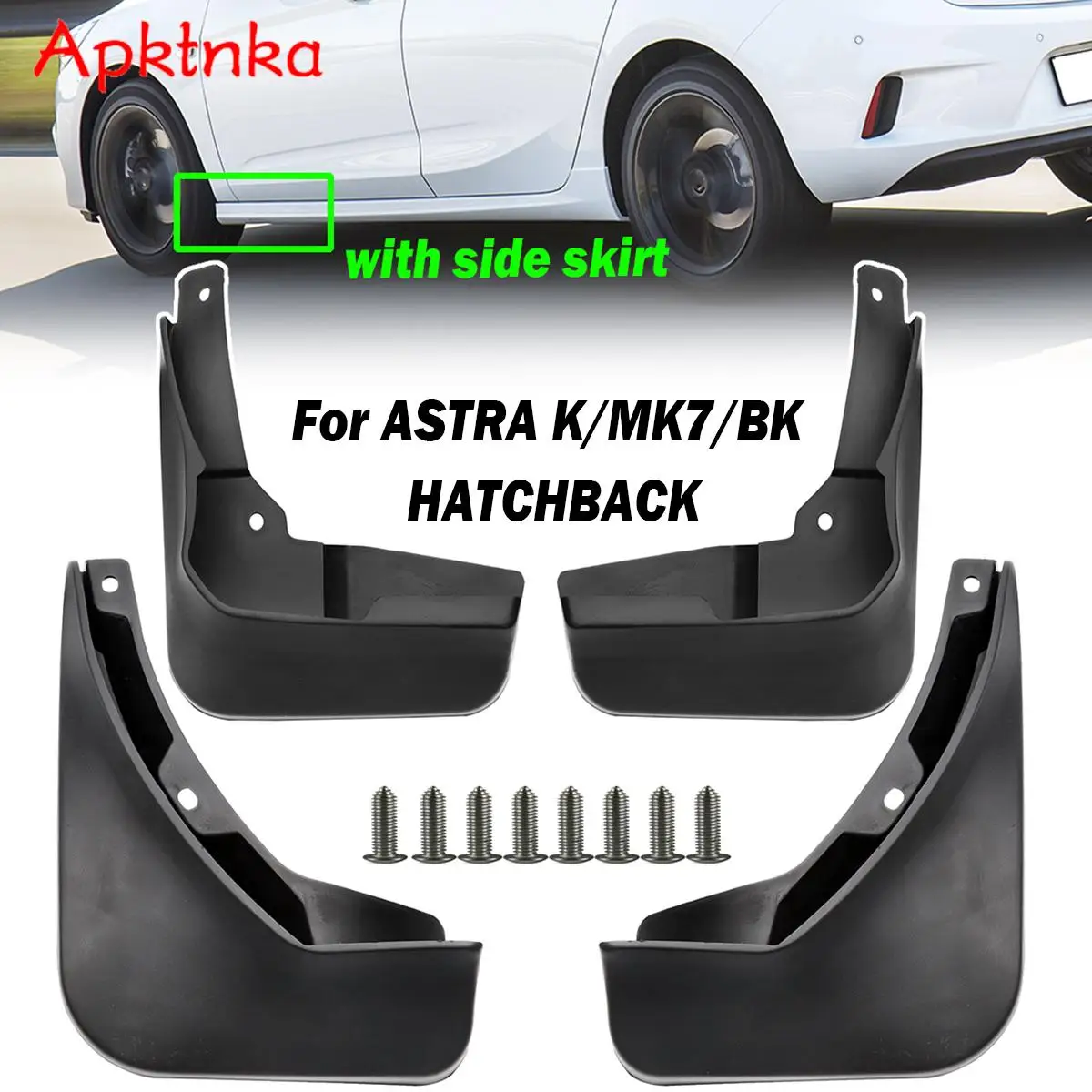 APKTNKA 4pcs Car Splash Guards Mud Flaps For OPEL Vauxhall Holden Astra K MK7 BK RS RSV OPC VXR GSI Mudguards 2015 - 2021