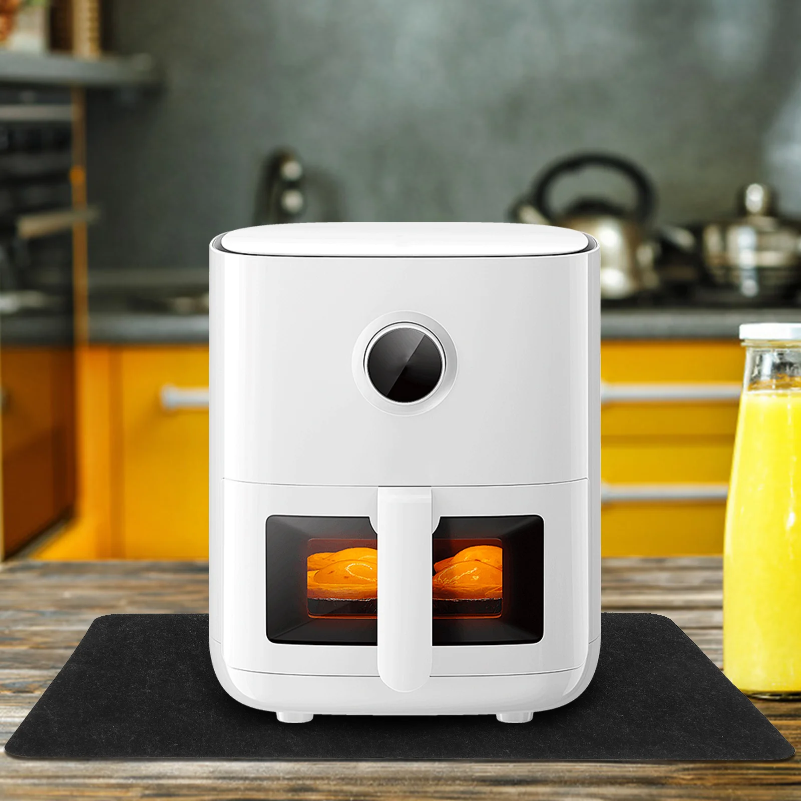

【】Heat Resistant Insulation Mat Kitchen Countertop Non-Slip Protective Pad Air Fryer Coffee Machine Mat Appliance Slider