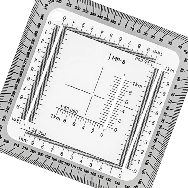 MP8 Pocket Grid Geographic Coordinate Ruler Accurate for PolttingUtm, Usng, MgrsCoordinates Traveling Land Navigation