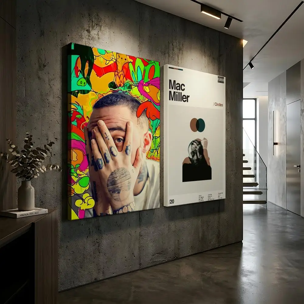 Singer M-Mac Circles Miller Classic Framed Wall Painting Canvas Wall Art Inner Frame Waterproof Home Decor For Living Room