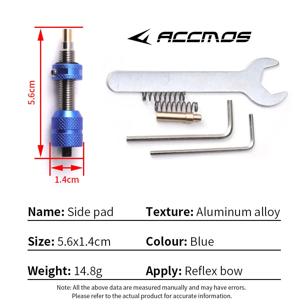 ACCMOS Adjustable Magnetic Arrow Rest Cushion Plunger Side Pad  Aluminum Alloy Archery Recurve Bow Longbow Hunting