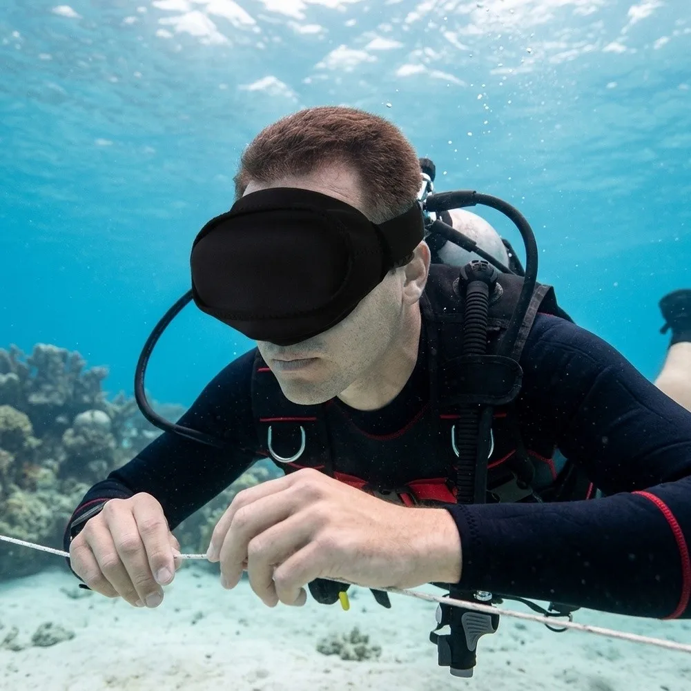 Blindfold Diving Eye Cover Diving Scuba Blindfold Trainer Diving Eye Cover Opaque Light Blocking Quick Drying Fabric