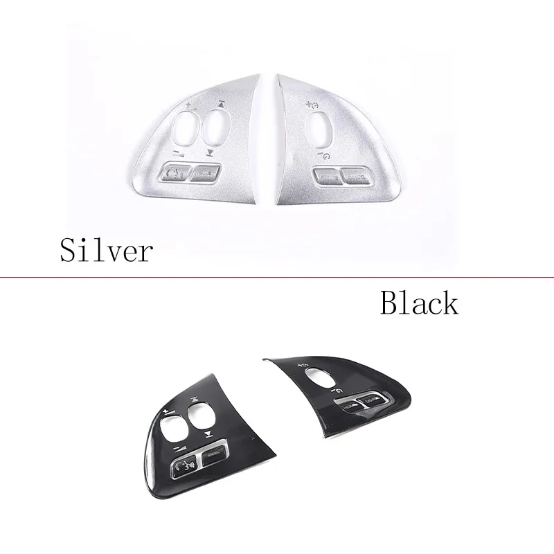 For Jaguar XF 2012-2015 Stainless Steel Silver Car Steering Wheel Buttons Decorative Stickers Car Interior Accessories