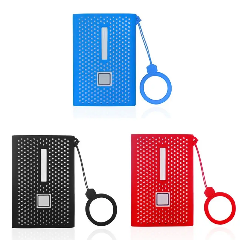 Silicone Lanyard for Case For  T7 SSD Mobile Hard Disk Strap Soft Cover for Shell Black/Blue/Red