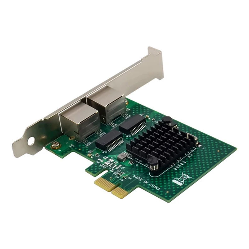 JAJA BCM5720 PCIE X1 Gigabit Ethernet Network Card Dual Port Server Network Adapter Card Compatible With WOL PXE VLAN