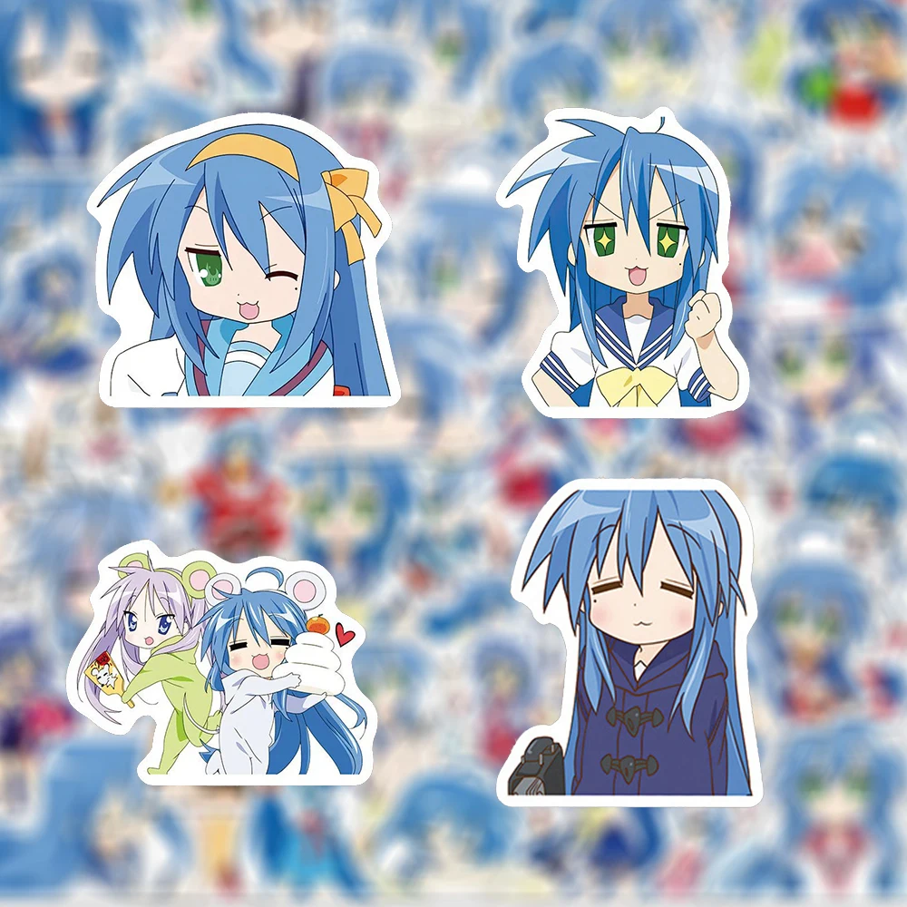 

10/30/50pcs Cute Anime Lucky Star Stickers Waterproof DIY Scrapbooking Luggage Phone Cartoon Graffiti Decals Decoration Supplies