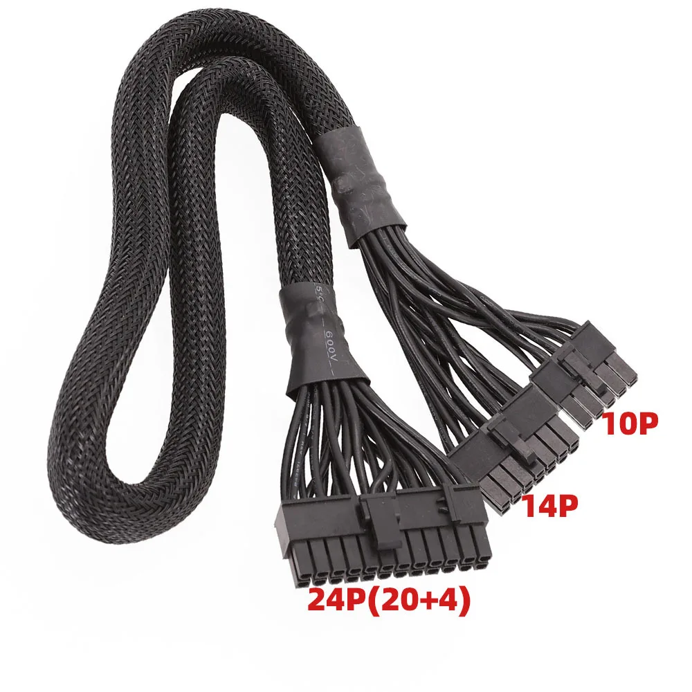 14 + 10pin Tot 24 Pin Atx Voedingskabel 20 + 4 Pin Pc Psu Moederbord Kabel Voor Corsair Ax1500i Ax1200i Ax860i