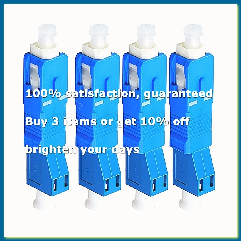 ●4 Pack Single Mode 9/125Um SC/UPC Male to LC/UPC Female Hybrid Optical Fiber Adapter Connector for Optical Power Meter-ABFB